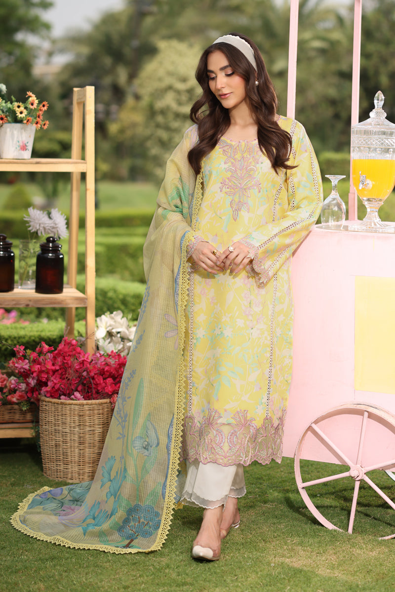 Rang Rasiya Lifestyle Embroidered Lawn Unstitched 3Pc Suit D-14 REENA