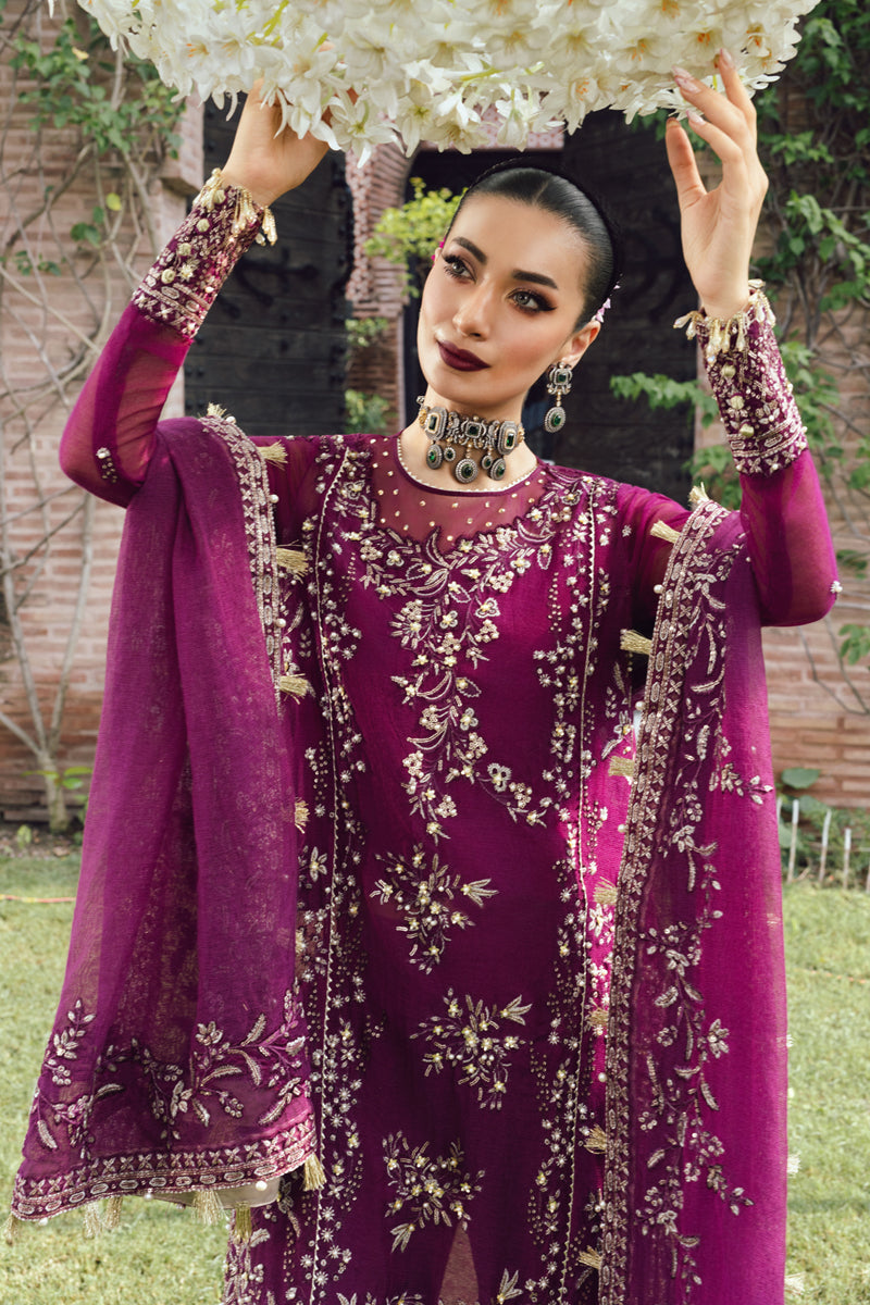 Rang Rasiya Embroidered Net Unstitched 3Pc Suit D-04 NIMIR