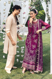 Rang Rasiya Embroidered Net Unstitched 3Pc Suit D-04 NIMIR