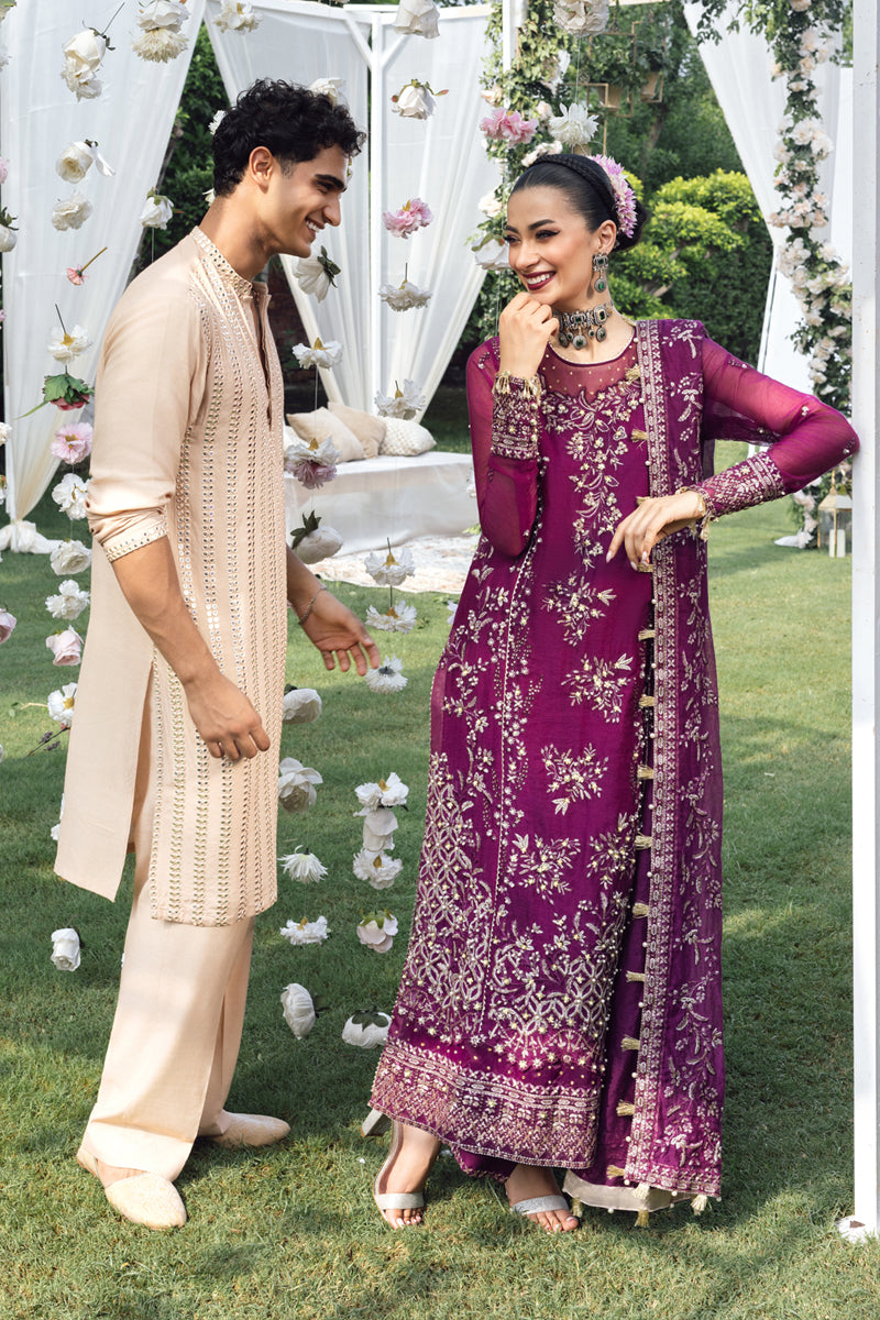 Rang Rasiya Embroidered Net Unstitched 3Pc Suit D-04 NIMIR