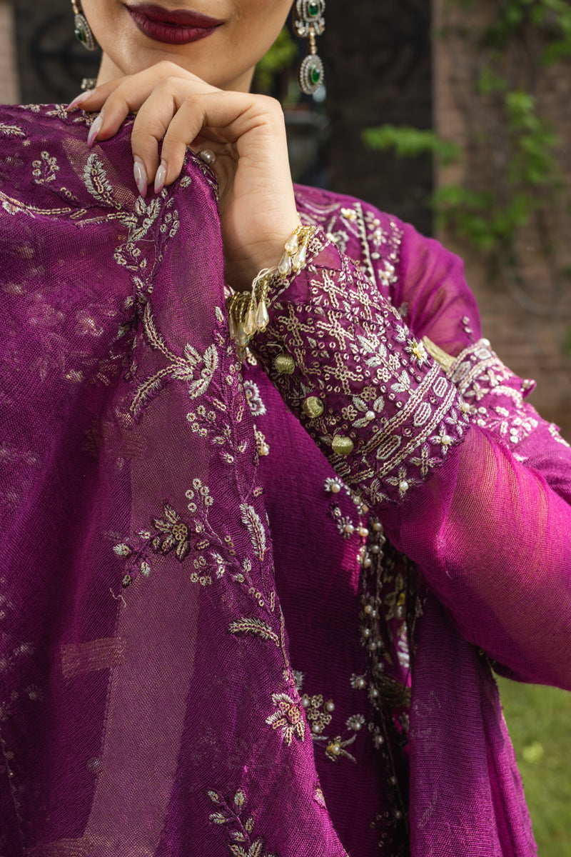 Rang Rasiya Embroidered Net Unstitched 3Pc Suit D-04 NIMIR