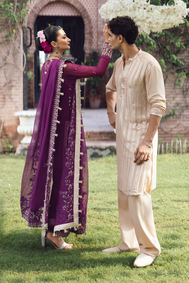 Rang Rasiya Embroidered Net Unstitched 3Pc Suit D-04 NIMIR
