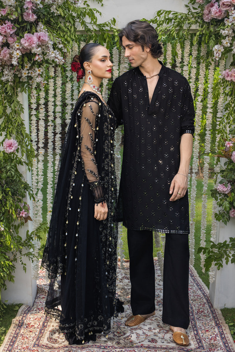 Rang Rasiya Embroidered Net Unstitched 3Pc Suit D-07 NATASHA