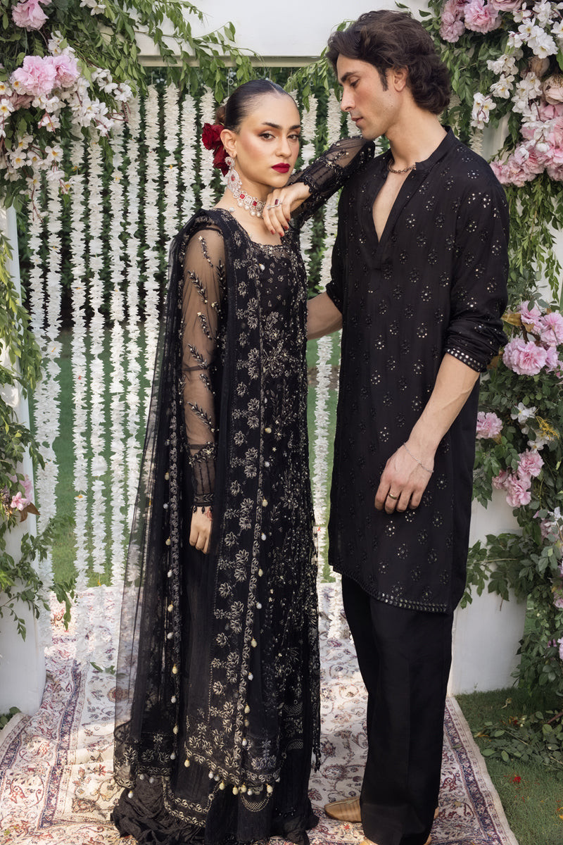Rang Rasiya Embroidered Net Unstitched 3Pc Suit D-07 NATASHA