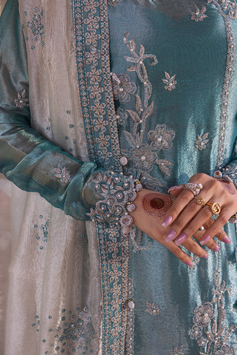 Rang Rasiya Embroidered Organza Unstitched 3Pc Suit D-08 ALISHA