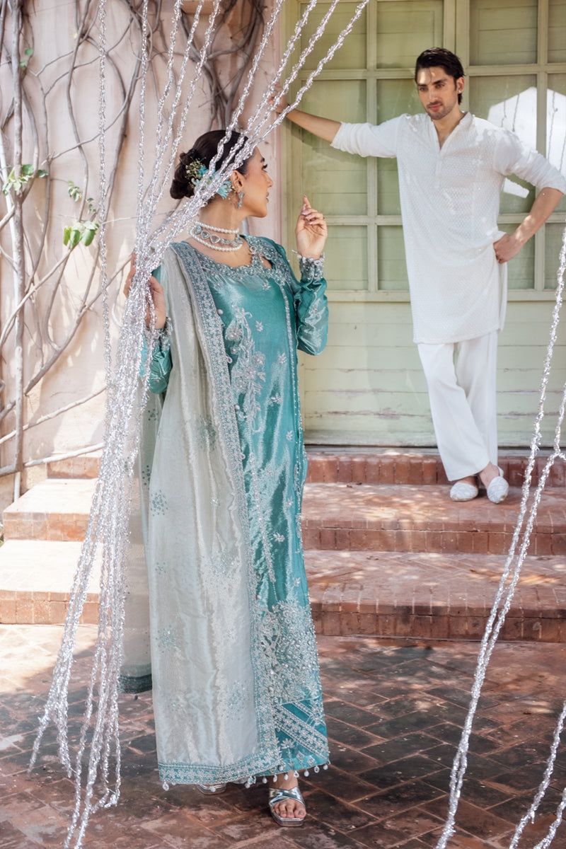 Rang Rasiya Embroidered Organza Unstitched 3Pc Suit D-08 ALISHA