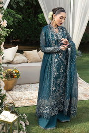 Rang Rasiya Embroidered Net Unstitched 3Pc Suit D-09 NAWAL