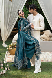 Rang Rasiya Embroidered Net Unstitched 3Pc Suit D-09 NAWAL