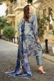 Rang Rasiya Lifestyle Embroidered Linen Unstitched 3Pc Suit D-04 Audrey