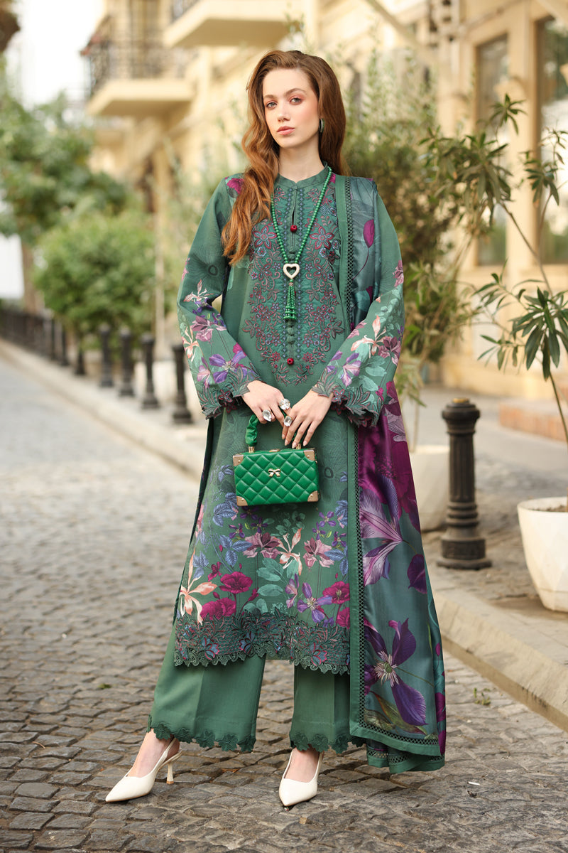 Rang Rasiya Lifestyle Embroidered Linen Unstitched 3Pc Suit D-05 Lisa