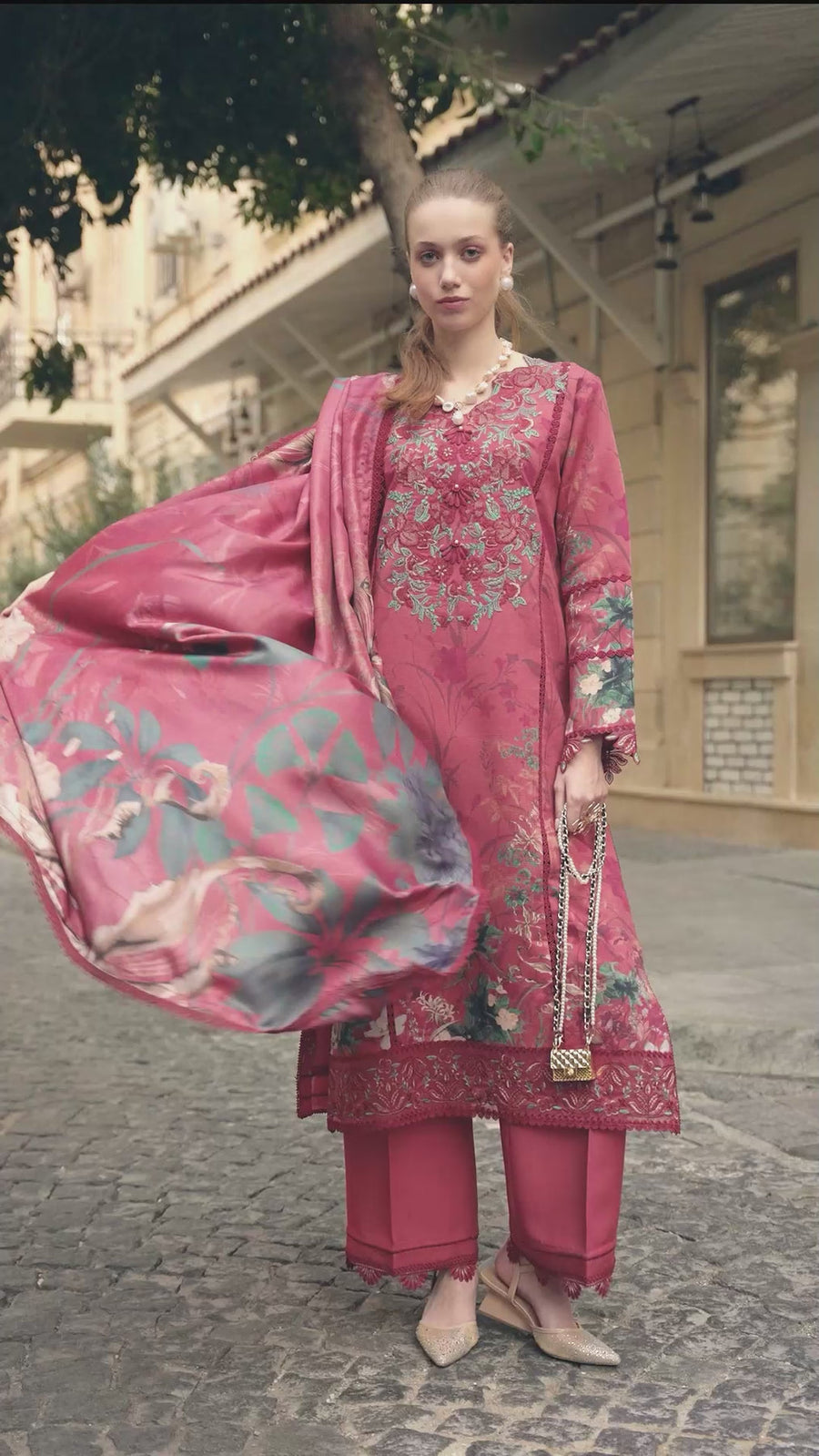 Rang Rasiya Lifestyle Embroidered Linen Unstitched 3Pc Suit D-06 Emily