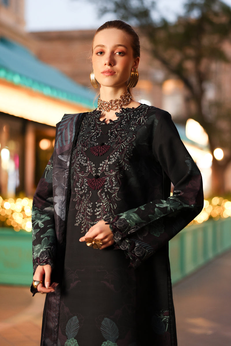 Rang Rasiya Lifestyle Embroidered Linen Unstitched 3Pc Suit D-07 Evlyn