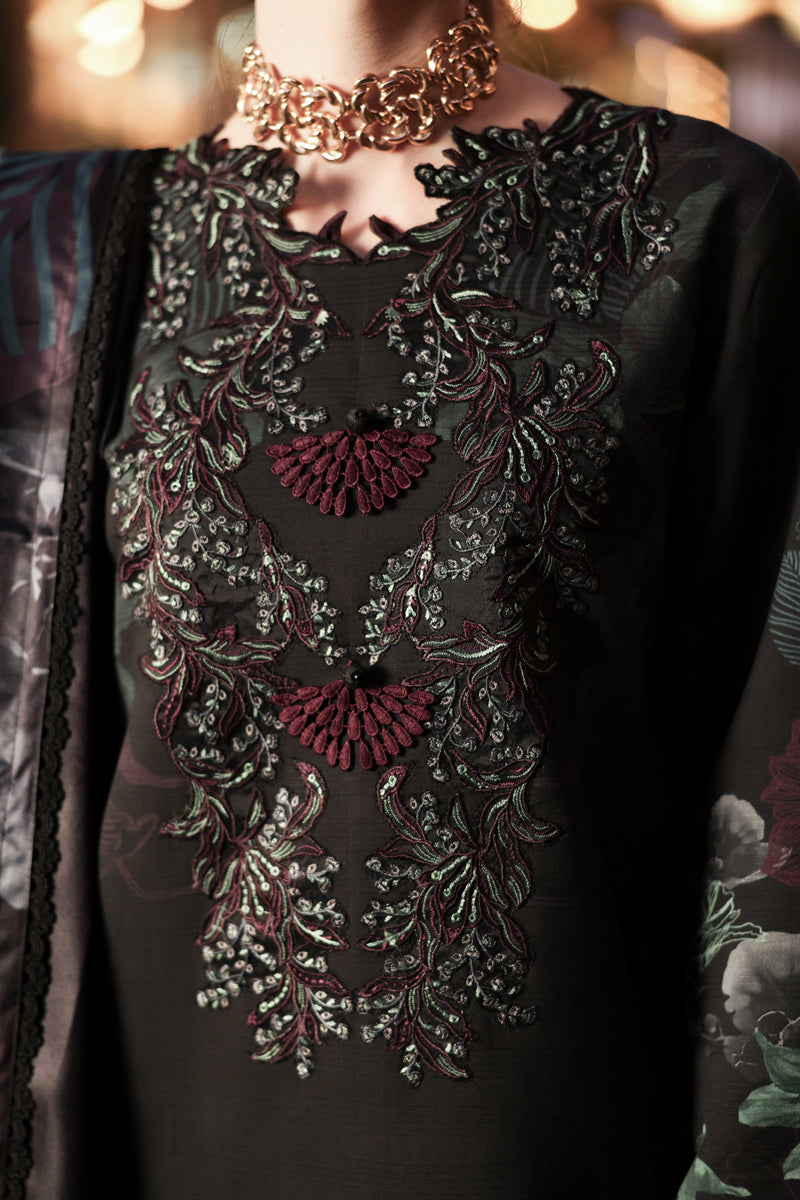 Rang Rasiya Lifestyle Embroidered Linen Unstitched 3Pc Suit D-07 Evlyn