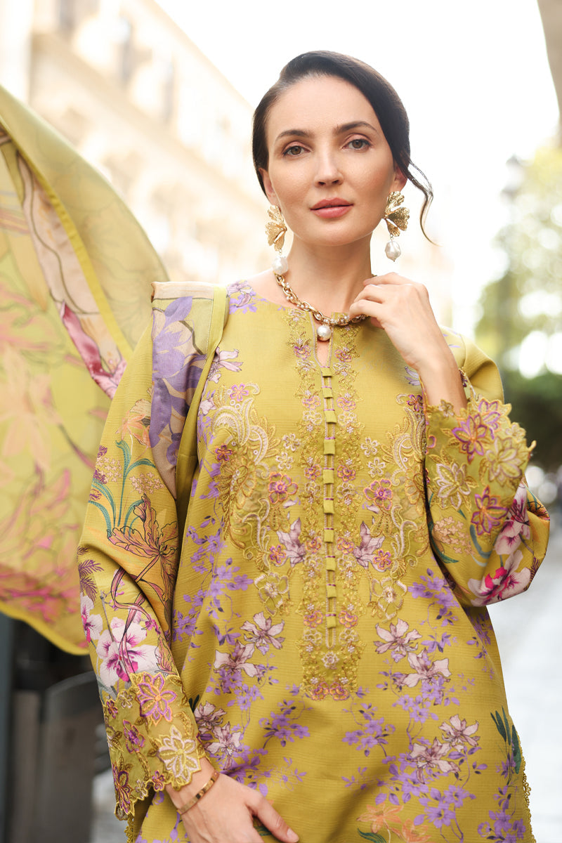 Rang Rasiya Lifestyle Embroidered Linen Unstitched 3Pc Suit D-08 Eva