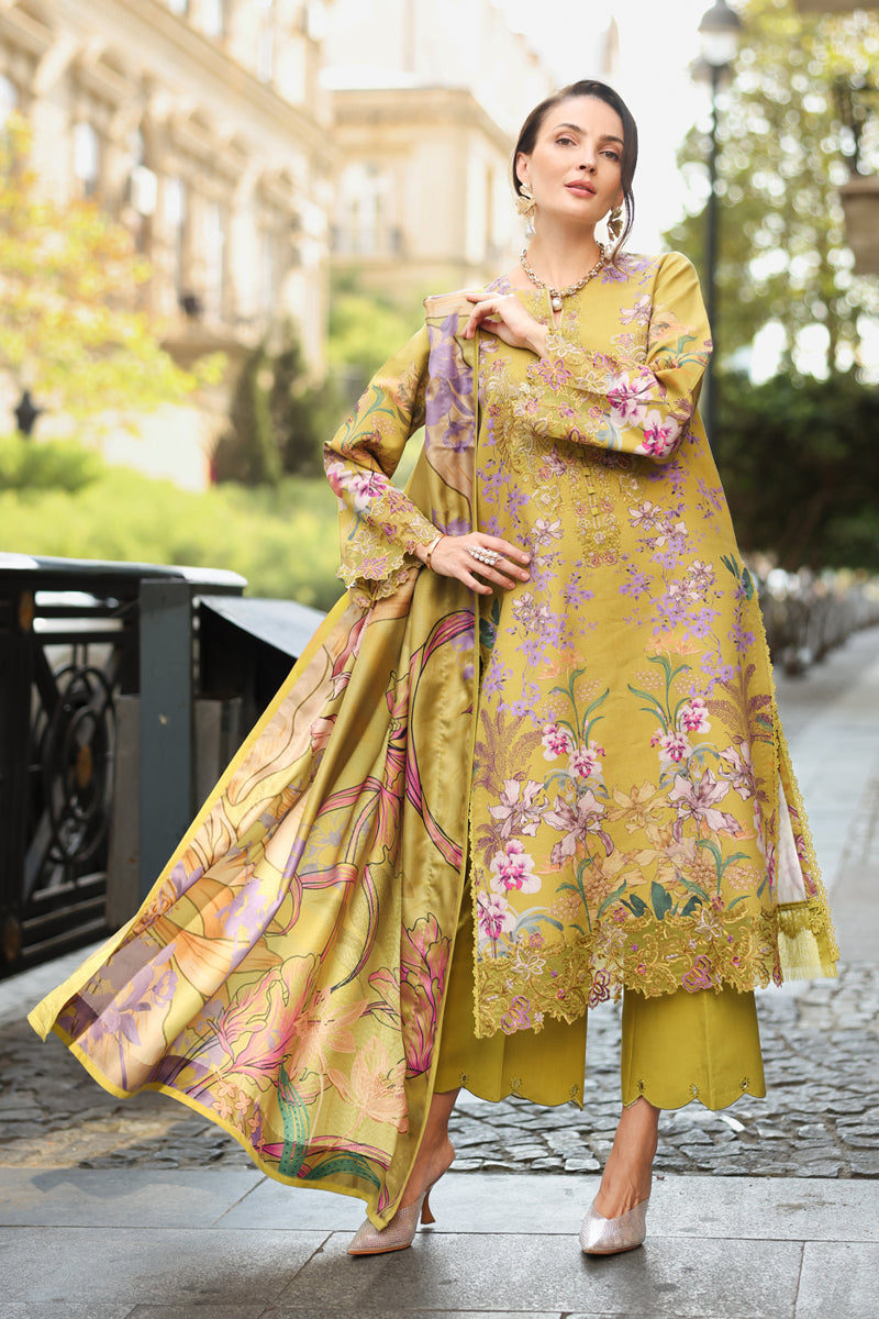Rang Rasiya Lifestyle Embroidered Linen Unstitched 3Pc Suit D-08 Eva