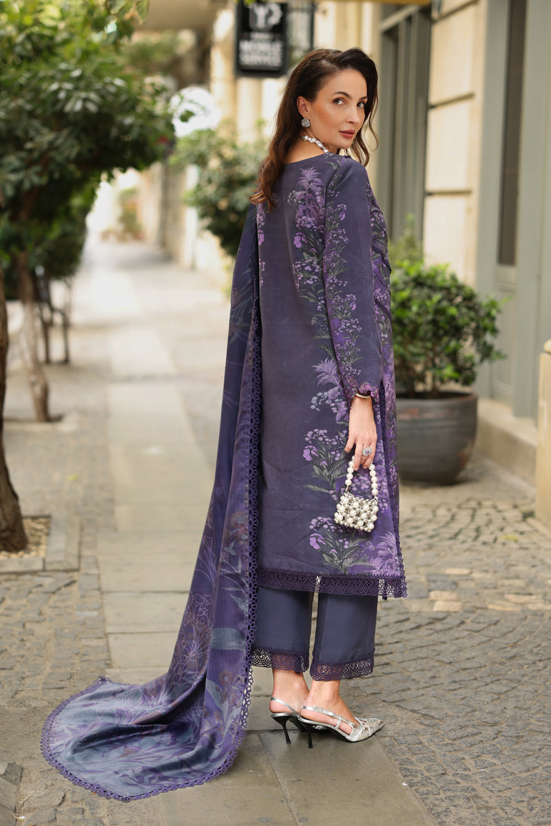Rang Rasiya Lifestyle Embroidered Linen Unstitched 3Pc Suit D-10 Ella
