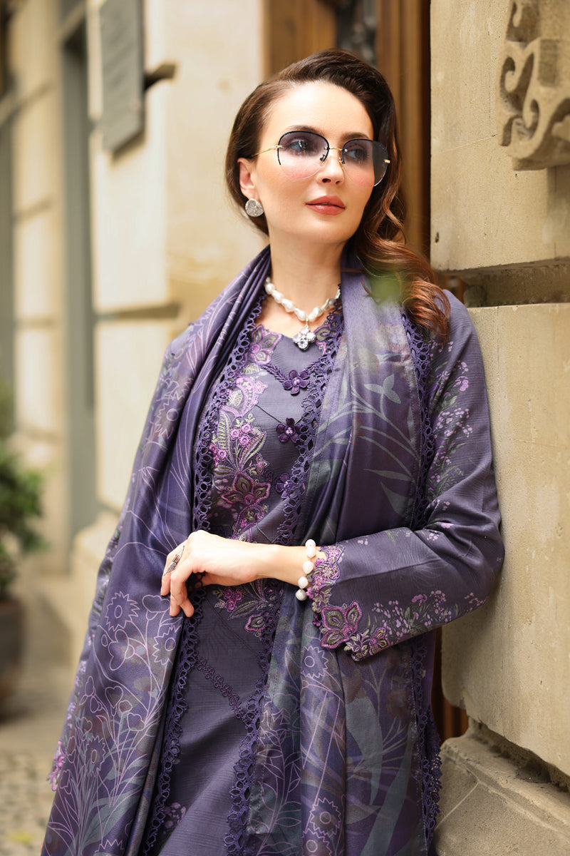 Rang Rasiya Lifestyle Embroidered Linen Unstitched 3Pc Suit D-10 Ella