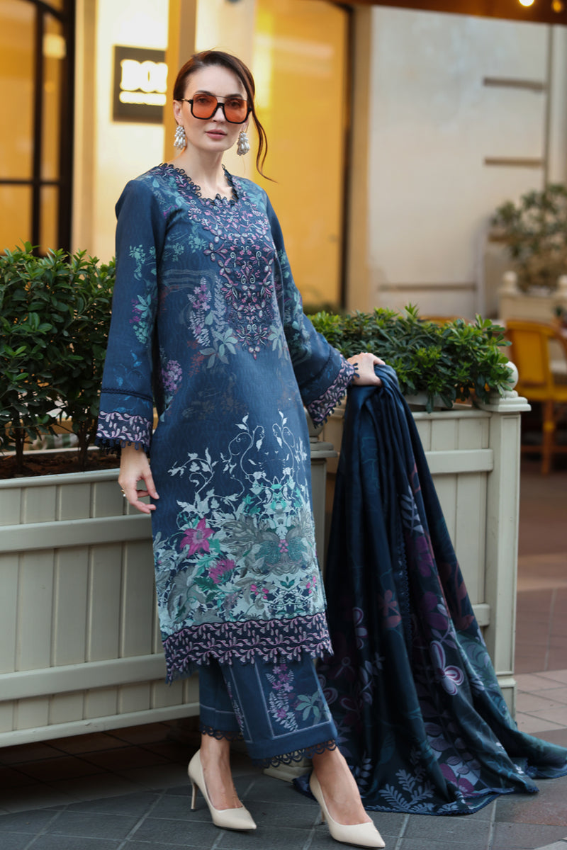 Rang Rasiya Lifestyle Embroidered Khaddar Unstitched 3Pc Suit D-11 Isla