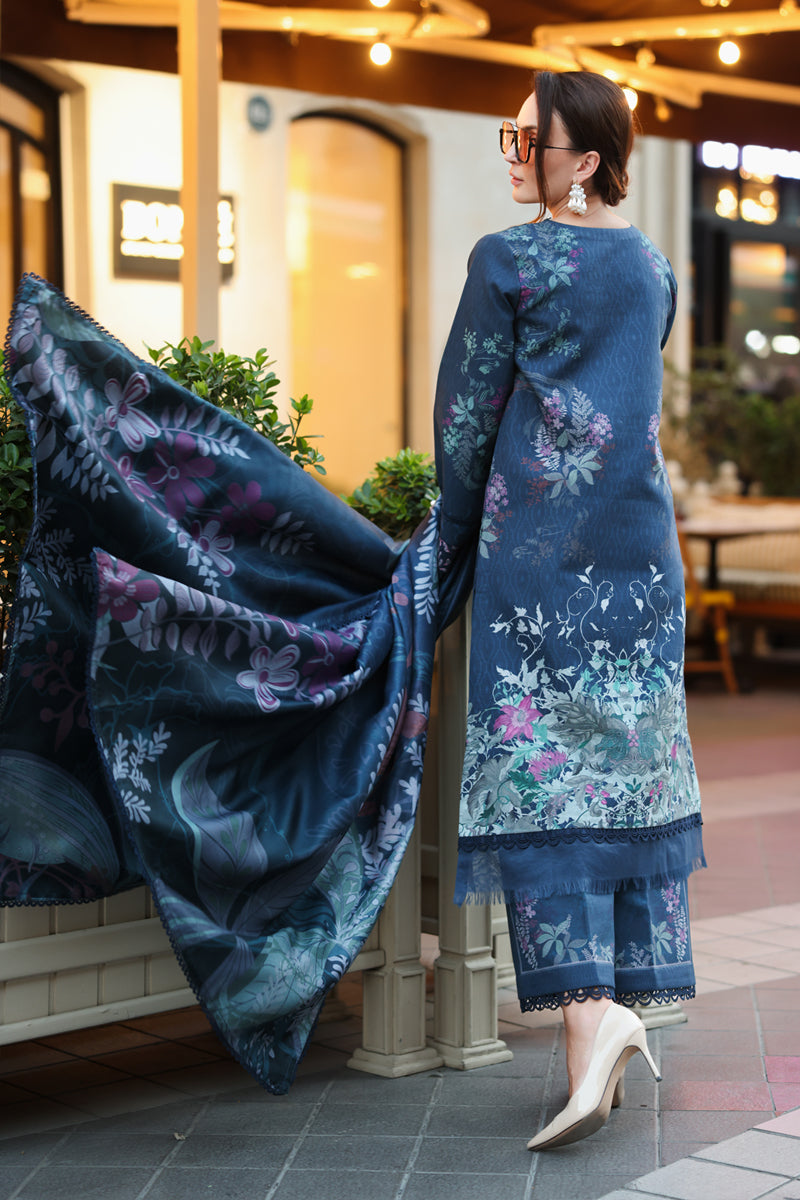 Rang Rasiya Lifestyle Embroidered Khaddar Unstitched 3Pc Suit D-11 Isla