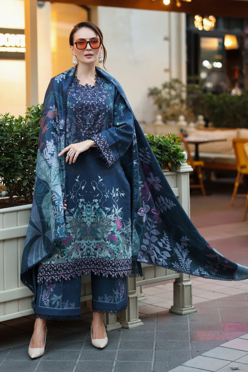 Rang Rasiya Lifestyle Embroidered Khaddar Unstitched 3Pc Suit D-11 Isla