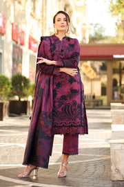 Rang Rasiya Lifestyle Embroidered Khaddar Unstitched 3Pc Suit D-12 Freya