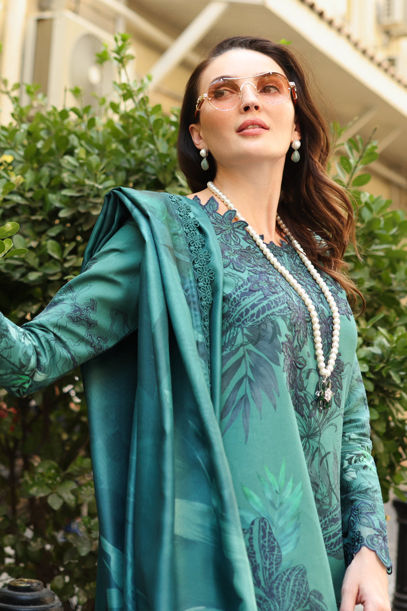 Rang Rasiya Lifestyle Embroidered Khaddar Unstitched 3Pc Suit D-14 Jade