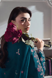 Rang Rasiya Lumeire Silk Unstitched Embroidered 3Pc Suit - Carmin