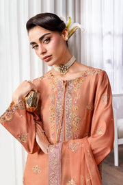 Rang Rasiya Lumeire Silk Unstitched Embroidered 3Pc Suit - Clara