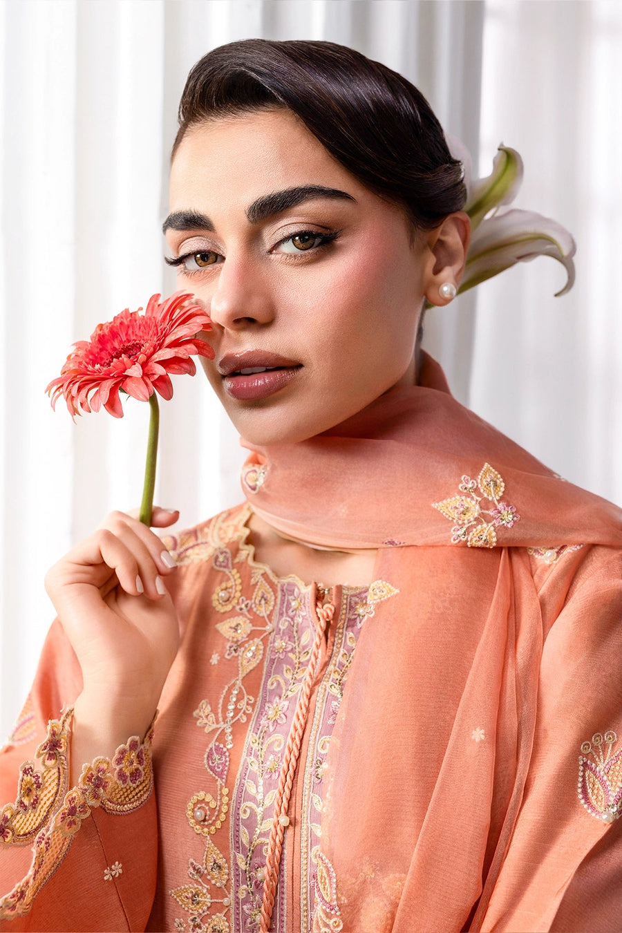 Rang Rasiya Lumeire Silk Unstitched Embroidered 3Pc Suit - Clara