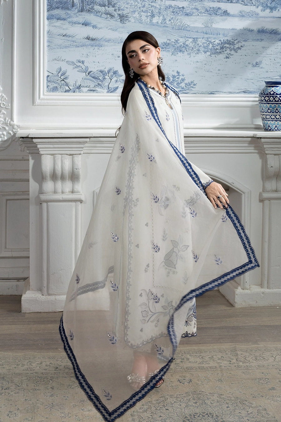 Rang Rasiya Lumeire Silk Unstitched Embroidered 3Pc Suit - Luna