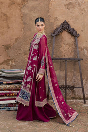 Rang Rasiya Chatoyer Embroidered Chiffon Unstitched 3Pc Suit - Flame