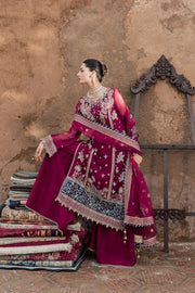 Rang Rasiya Chatoyer Embroidered Chiffon Unstitched 3Pc Suit - Flame