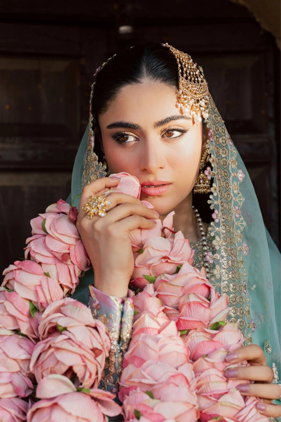 Rang Rasiya Chatoyer Embroidered Chiffon Unstitched 3Pc Suit - Celeste
