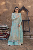 Rang Rasiya Chatoyer Embroidered Chiffon Unstitched 3Pc Suit - Celeste