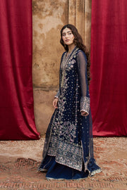 Rang Rasiya Chatoyer Embroidered Chiffon Unstitched 3Pc Suit - Ciel