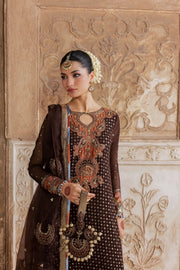 Rang Rasiya Chatoyer Embroidered Chiffon Unstitched 3Pc Suit - Dune