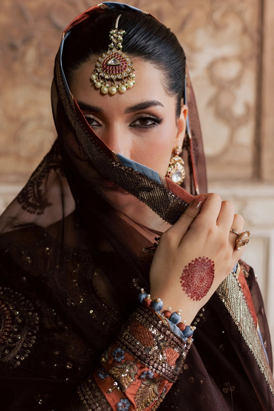 Rang Rasiya Chatoyer Embroidered Chiffon Unstitched 3Pc Suit - Dune