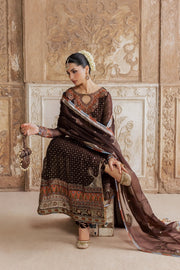 Rang Rasiya Chatoyer Embroidered Chiffon Unstitched 3Pc Suit - Dune