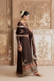 Rang Rasiya Chatoyer Embroidered Chiffon Unstitched 3Pc Suit - Dune