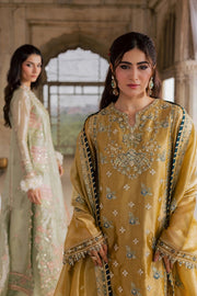 Rang Rasiya Chatoyer Embroidered Zari Tissue Unstitched 3Pc Suit - Dora