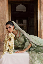 Rang Rasiya Chatoyer Embroidered Chiffon Unstitched 3Pc Suit - Fern