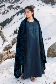 Rang Rasiya Carnation Embroidered Karandi Unstitched 3Pc Suit D-04 Serein