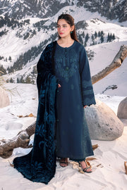 Rang Rasiya Carnation Embroidered Karandi Unstitched 3Pc Suit D-04 Serein