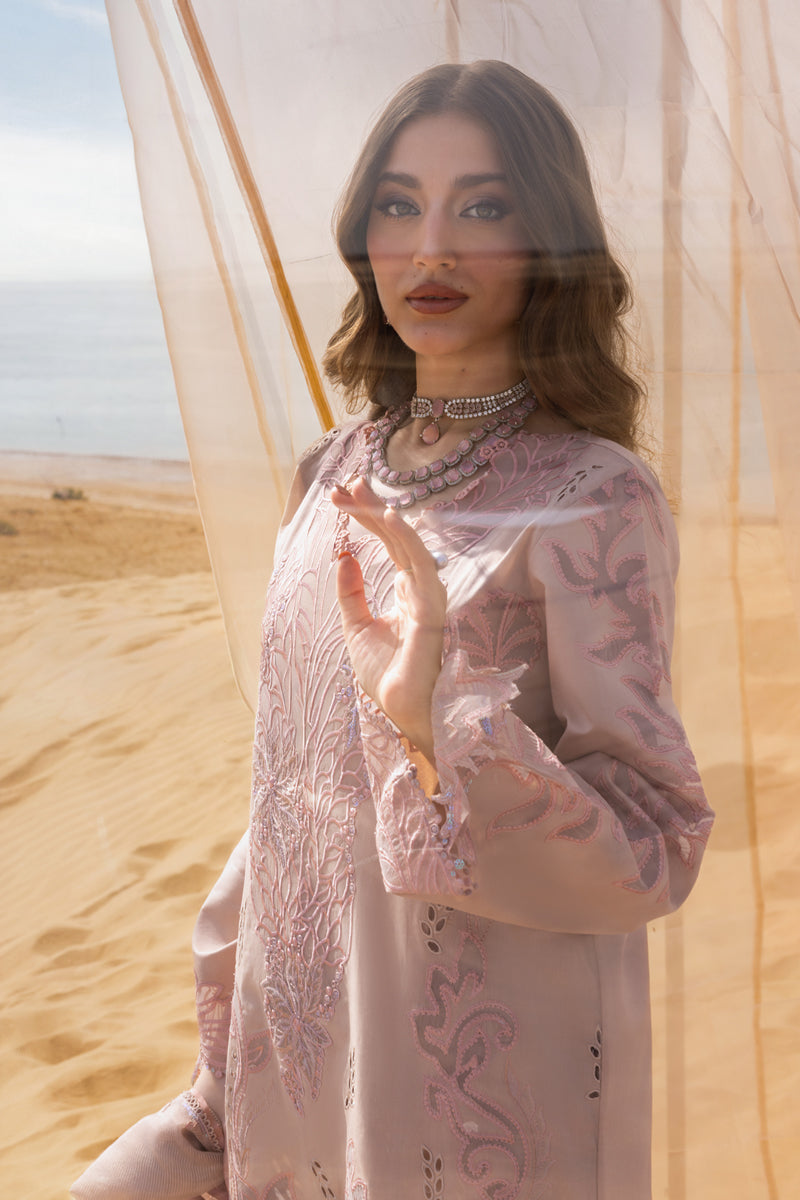 Rang Rasiya Premium Embroidered Lawn Unstitched 3Pc Suit D-02 ELAHEH