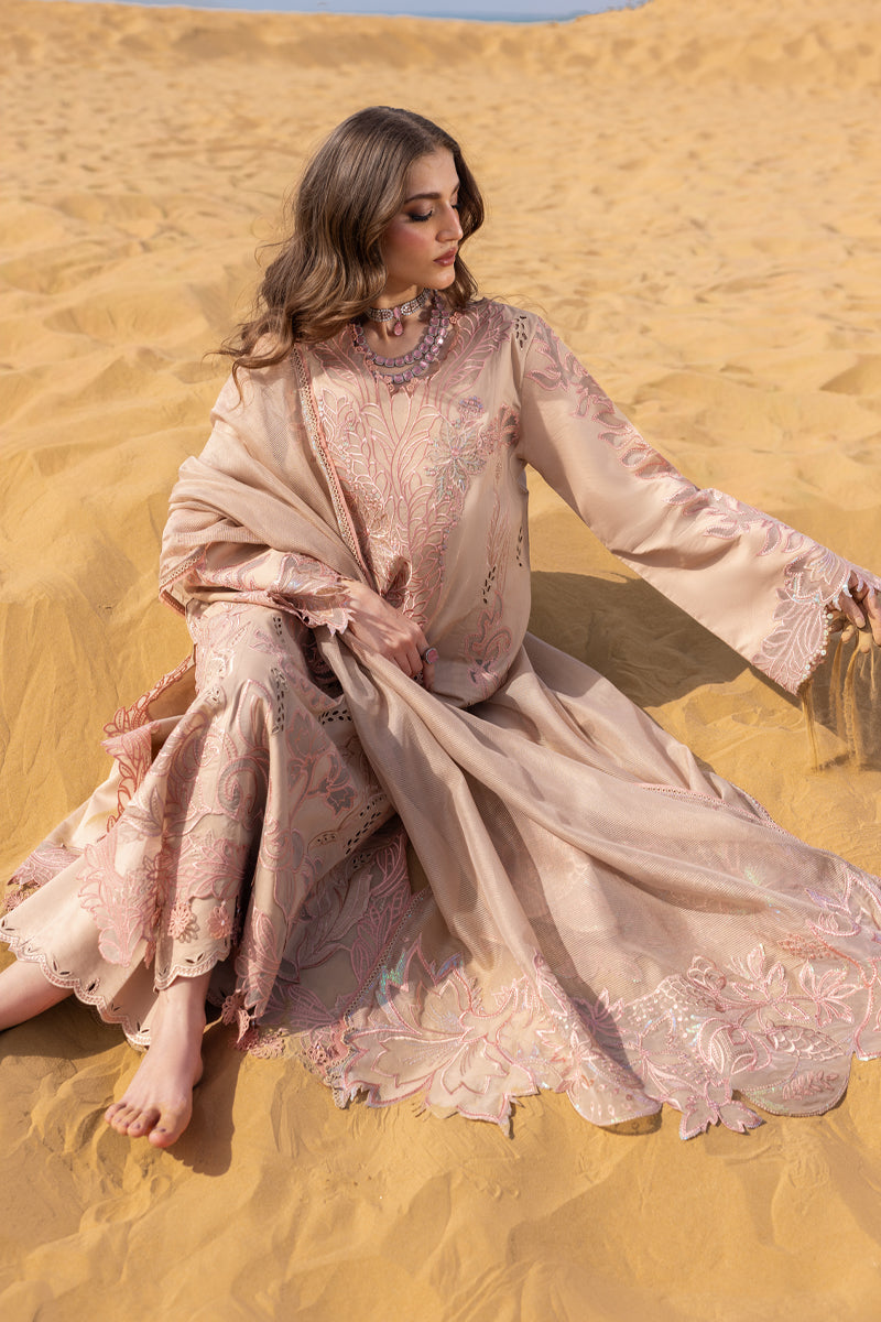 Rang Rasiya Premium Embroidered Lawn Unstitched 3Pc Suit D-02 ELAHEH