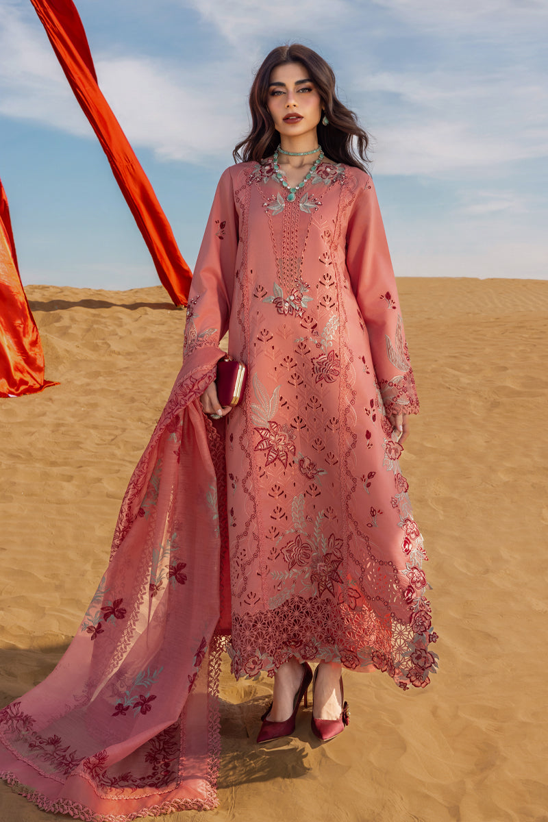 Rang Rasiya Premium Embroidered Lawn Unstitched 3Pc Suit D-03 AMANI