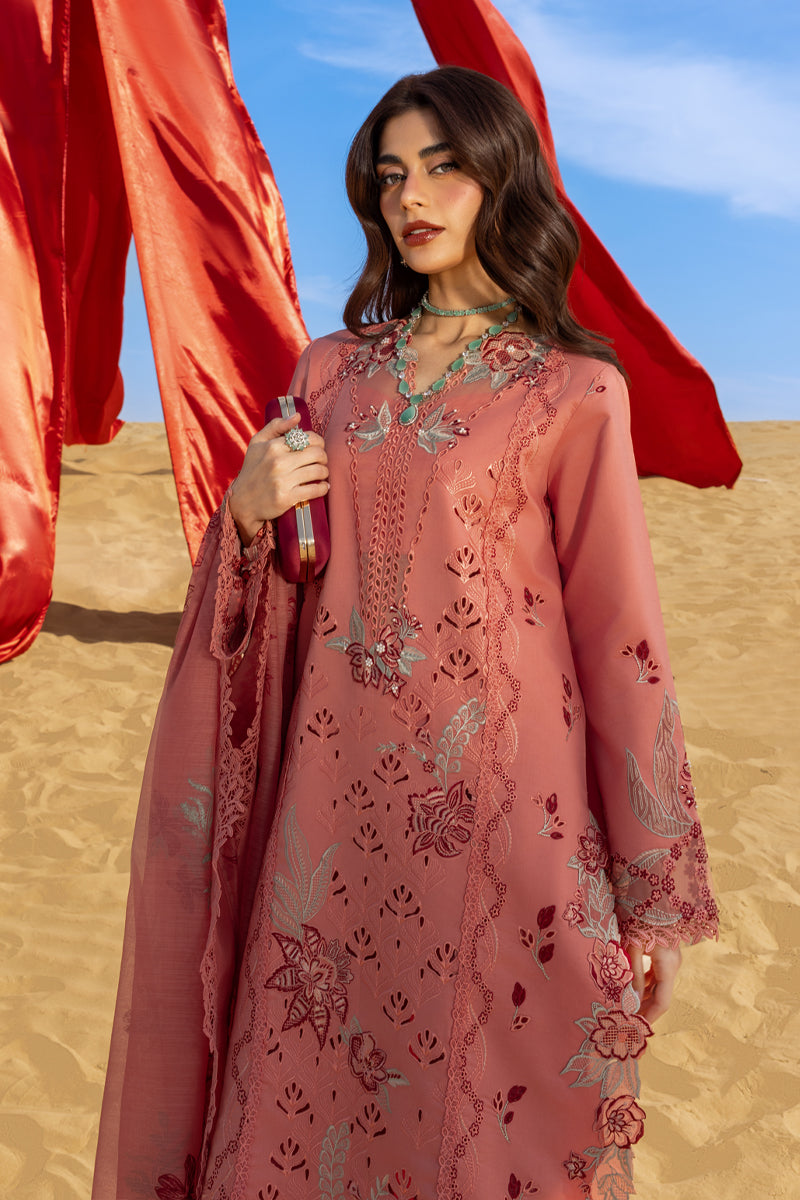 Rang Rasiya Premium Embroidered Lawn Unstitched 3Pc Suit D-03 AMANI