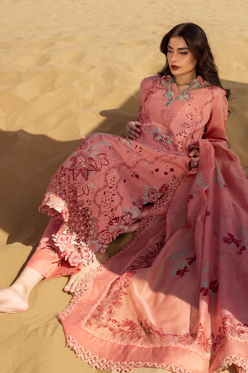 Rang Rasiya Premium Embroidered Lawn Unstitched 3Pc Suit D-03 AMANI