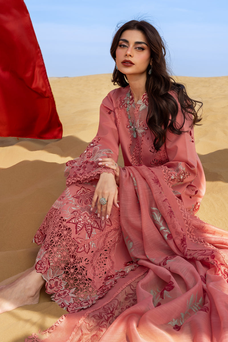 Rang Rasiya Premium Embroidered Lawn Unstitched 3Pc Suit D-03 AMANI