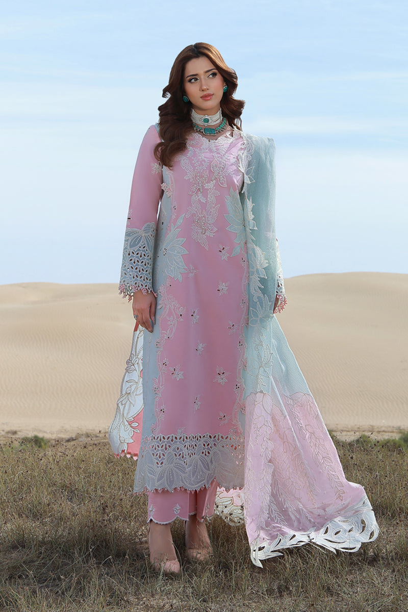 Rang Rasiya Premium Embroidered Lawn Unstitched 3Pc Suit D-08 MAHSA